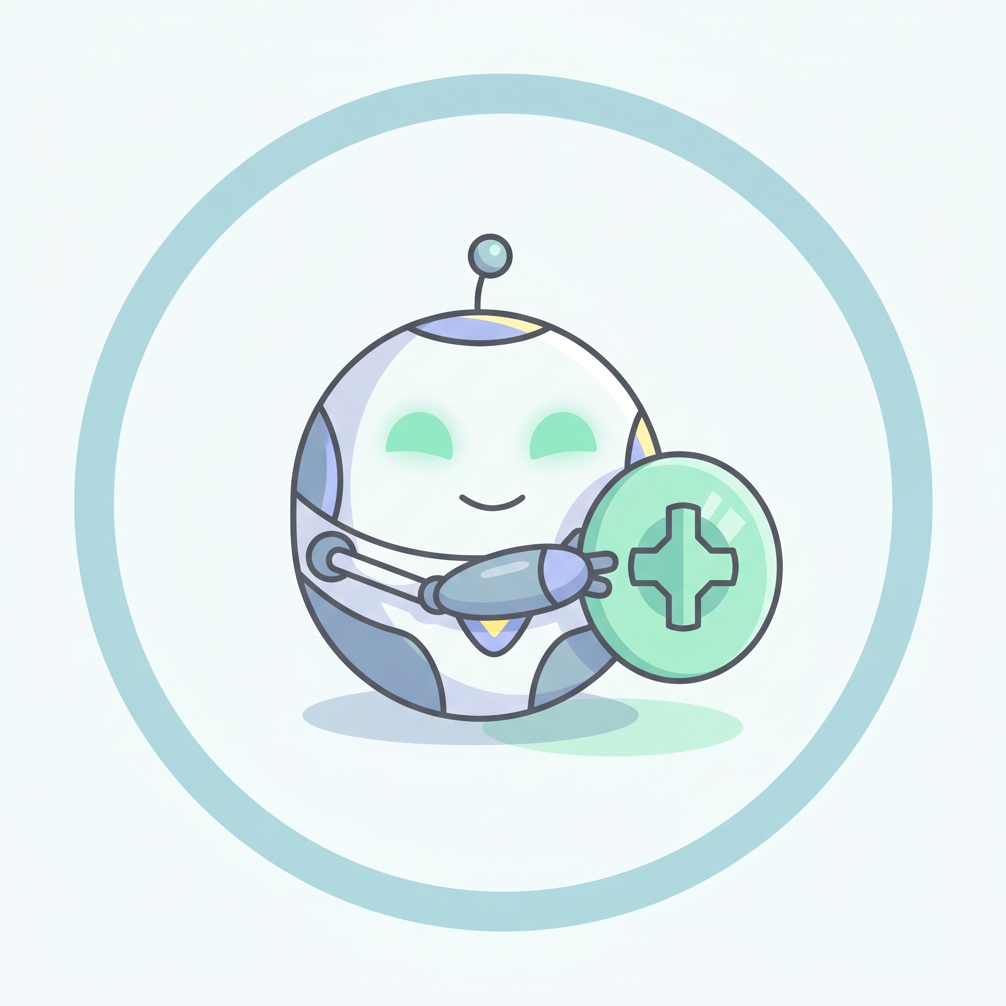 Pip holding up a small shield in a stop gesture.