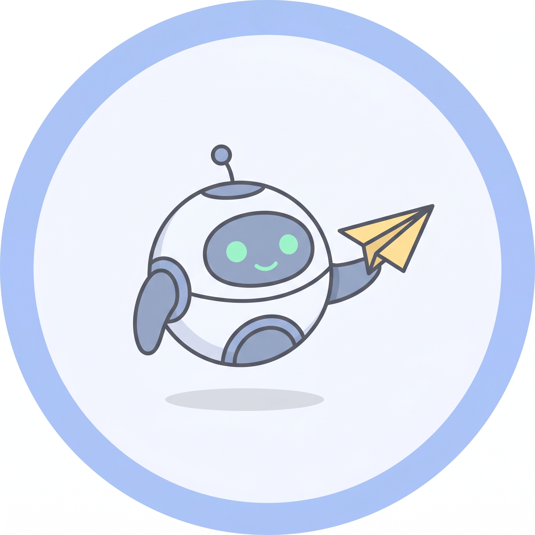 Pip releasing a small paper airplane.